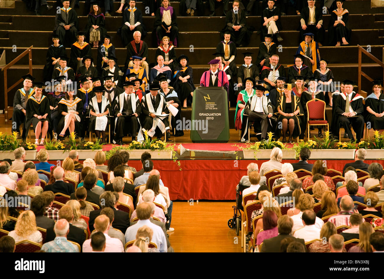 Graduation day University College of the Arts Norwich England Stock