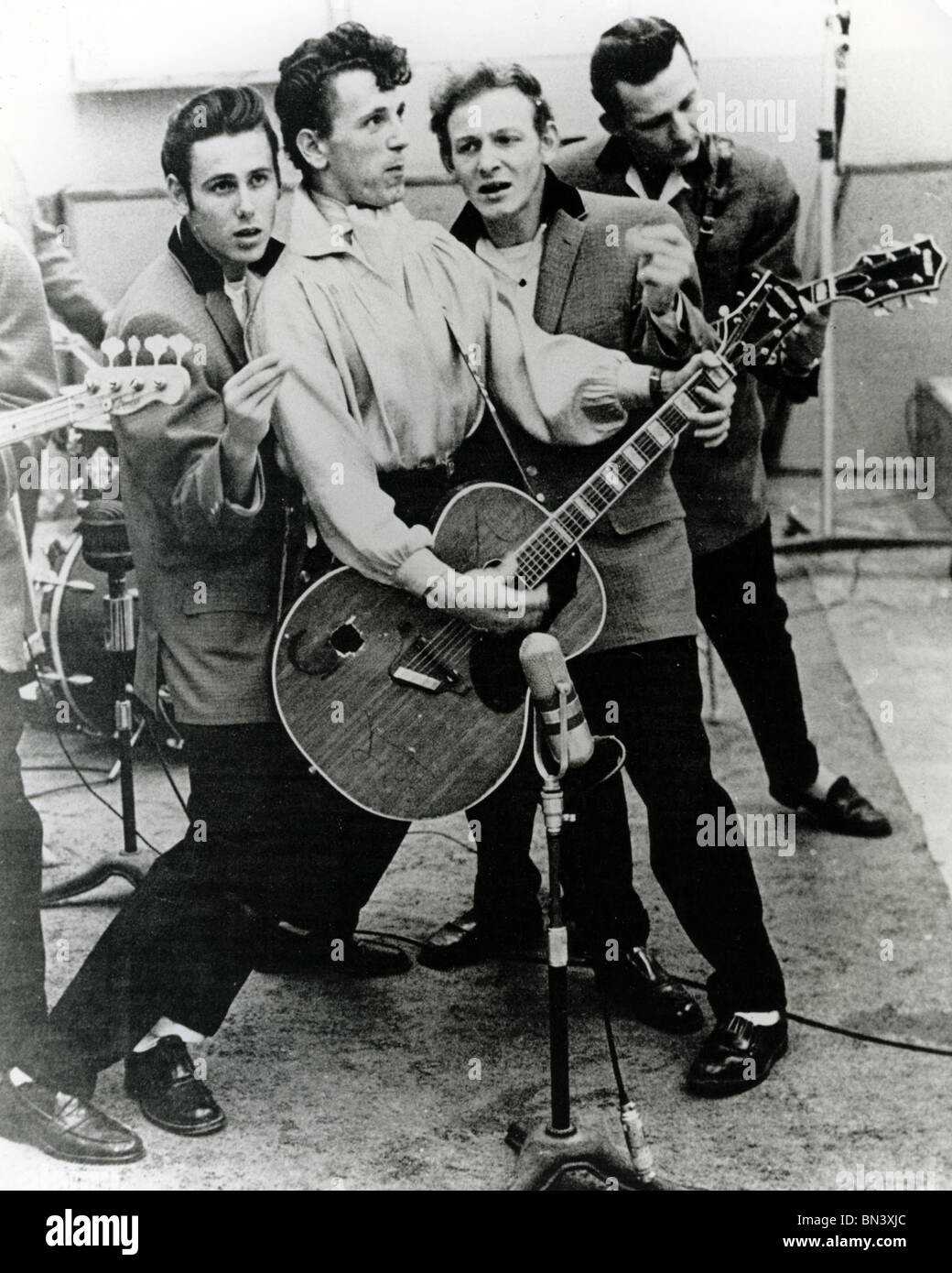 GENE VINCENT (1935-71) US rockabilly musician with The Bluecaps Stock Photo