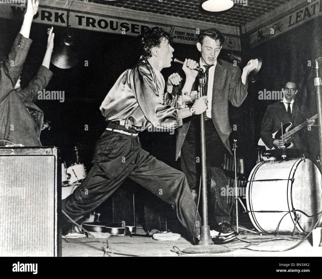 GENE VINCENT (1935-71) US rockabilly musician with The Bluecaps Stock Photo