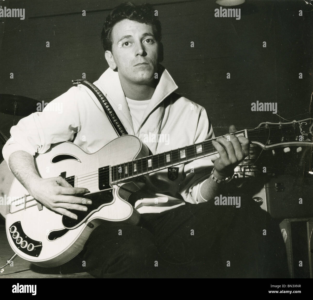 GENE VINCENT (1935-71) US rockabilly  musician in 1960 Stock Photo