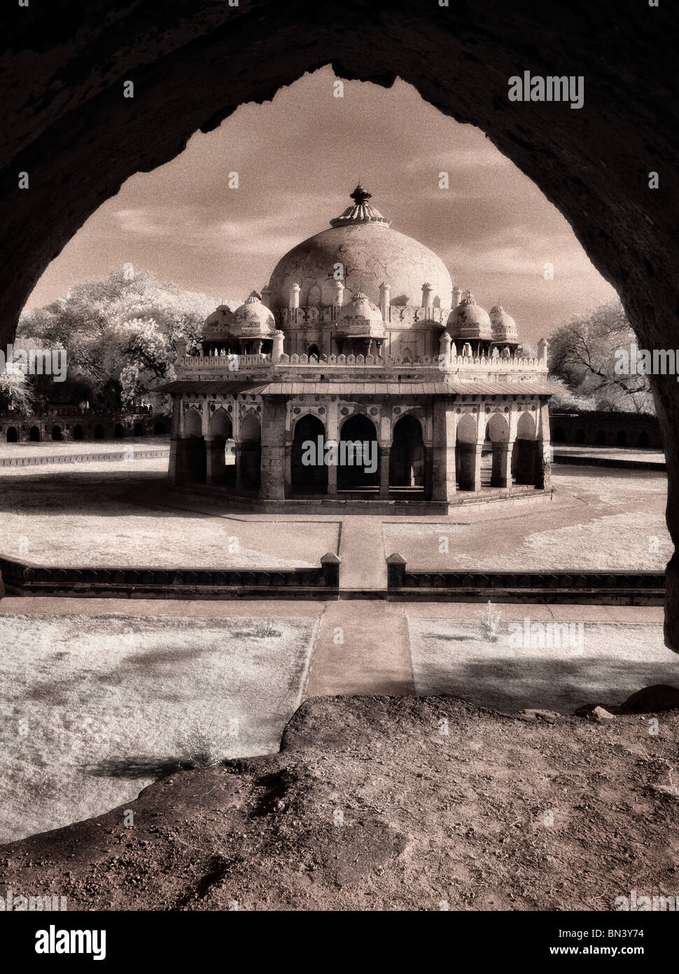 Tomb of  Isa Khan Stock Photo