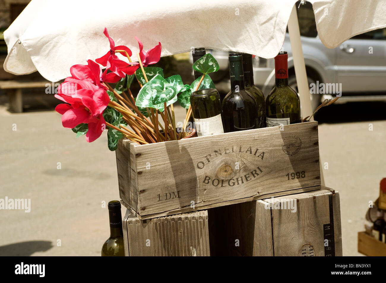 Classic Wine Boxes Stock Photo