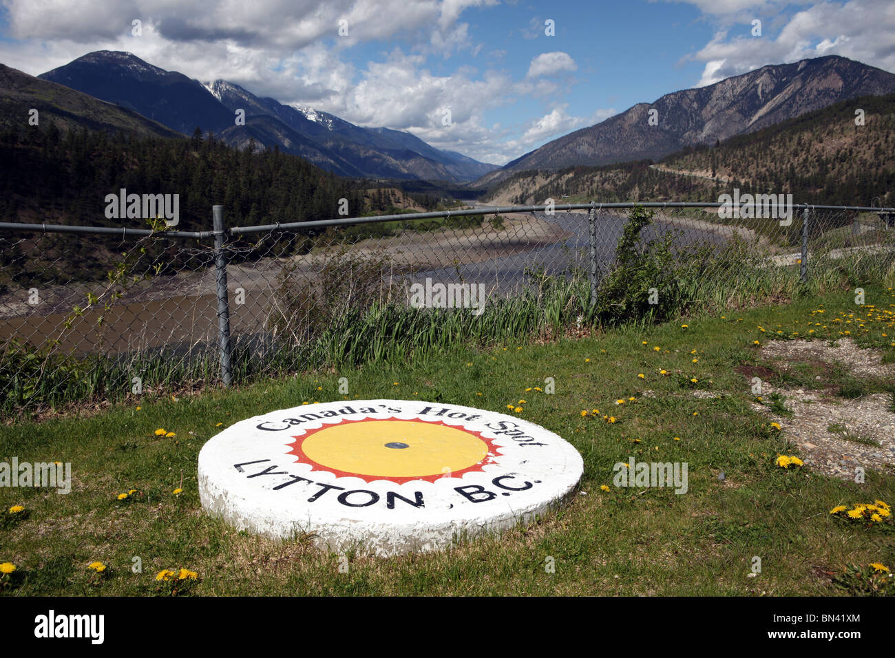 View of the lytton hot spot and the confluence of Fraser and Thompson 