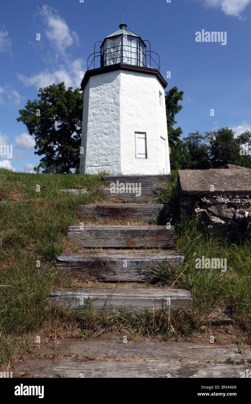 Stony Point Lighthouse on the grounds of the Stony Point Battlefield