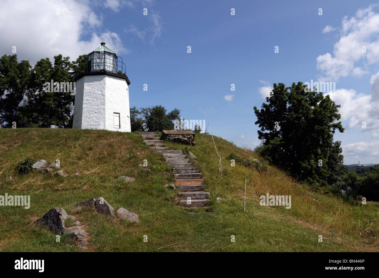 Stony Point Lighthouse on the grounds of the Stony Point Battlefield