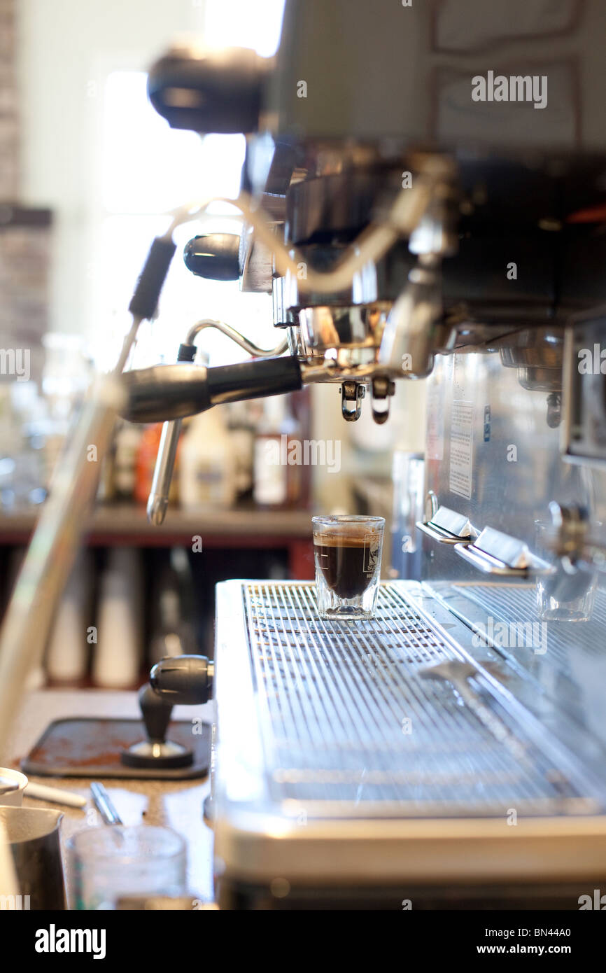 Espresso machine at The Grind in Biloxi, Mississippi Stock Photo Alamy