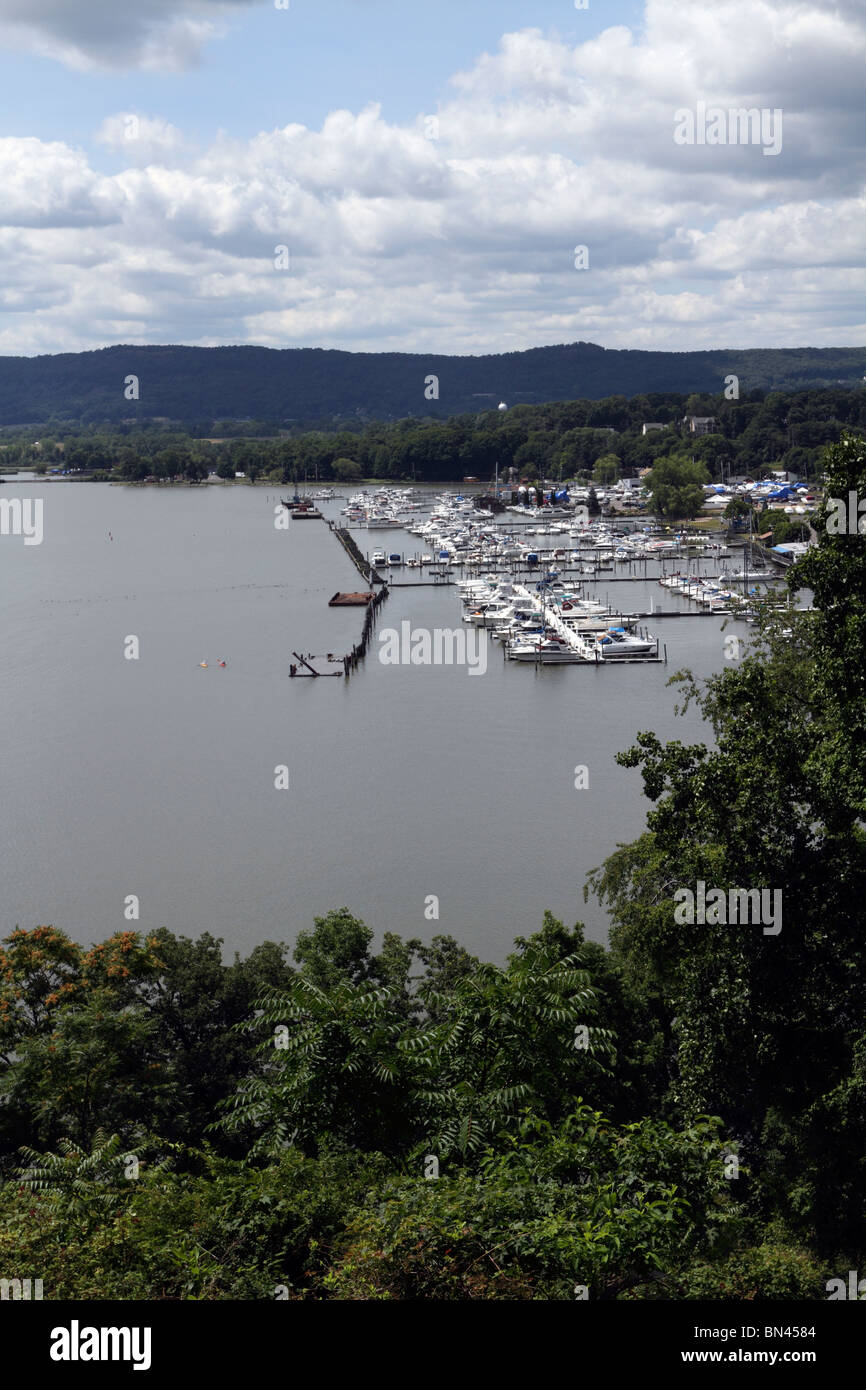 Stony Point Marina as viewed from the Stony Point Battlefield Historic