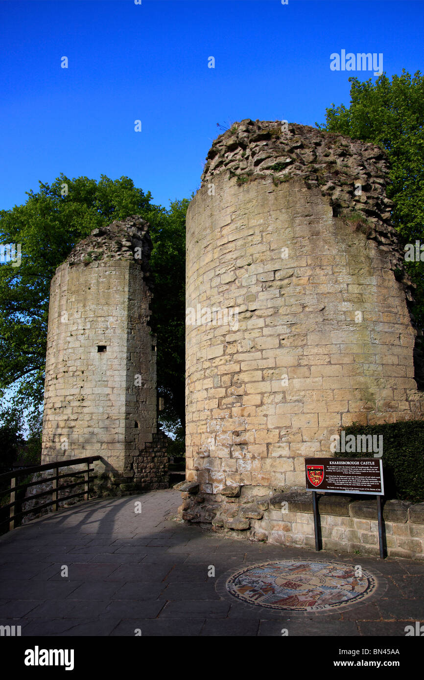 Knaresborough Castle Knaresborough town Yorkshire Dales England UK Stock Photo