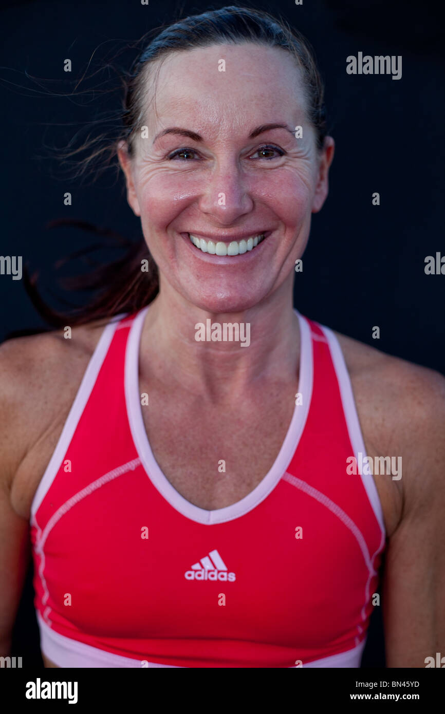 Portrait of Cheryl Zwarkowski, Badwater ultramarathoner Stock Photo