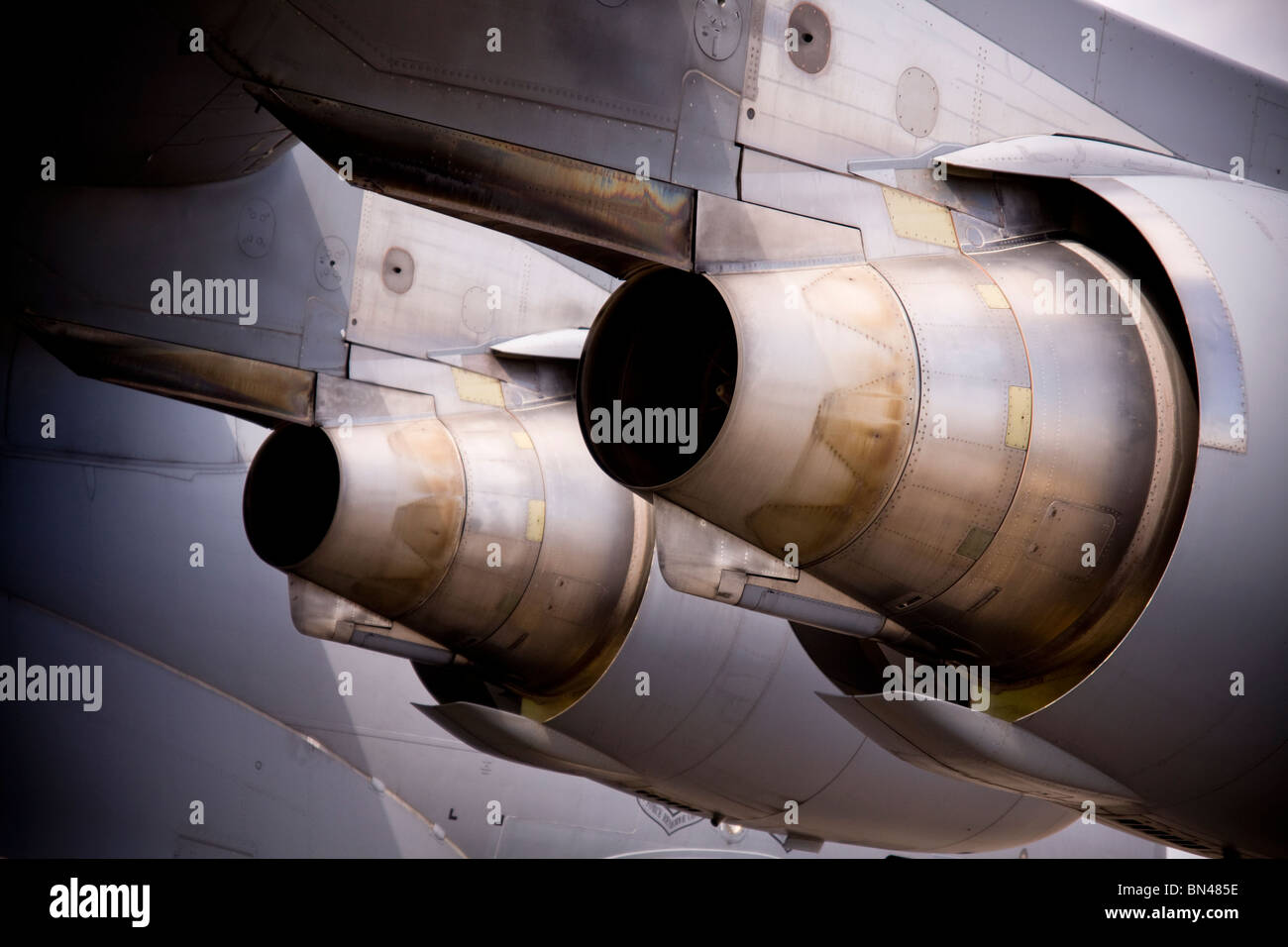 Aircraft Exhaust Tailpipes Stock Photo Alamy