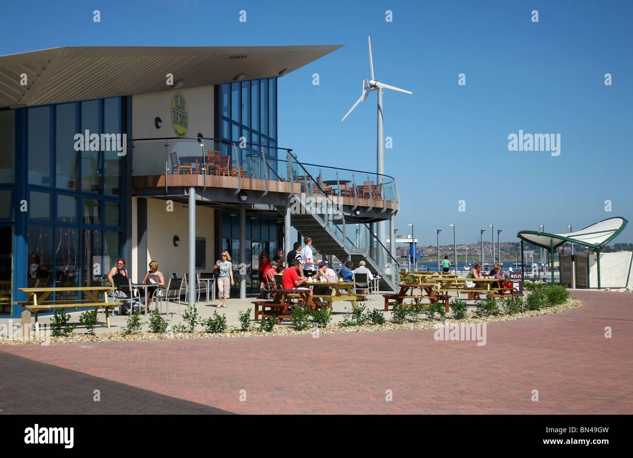 The Boat That Rocks' bar & restaurant on the waterfront at Portland