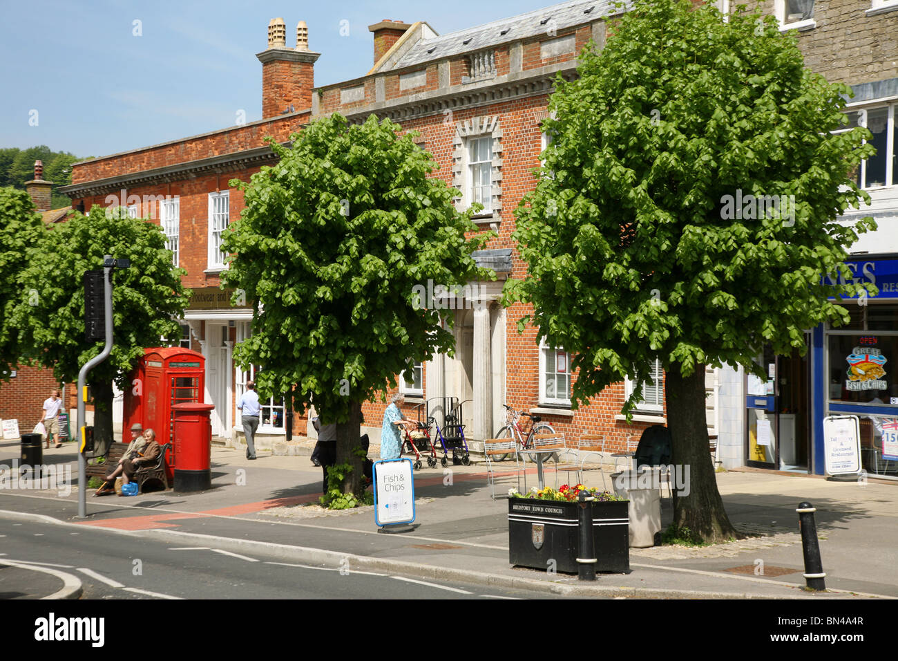 The West Dorset town of Bridport's main postoffice on West Street Stock
