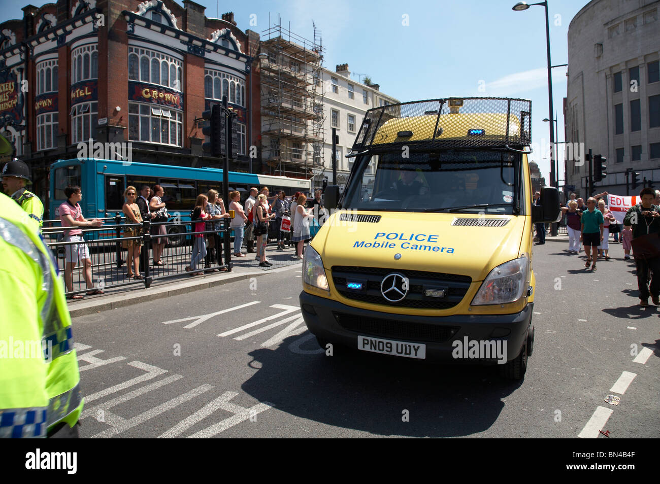 Mobile Police Camera van in Liverpool UK Stock Photo