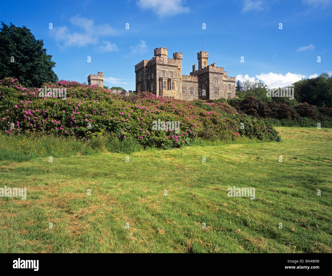 Lews Castle near the town of Stornoway on the Isle of Lewis Stock Photo