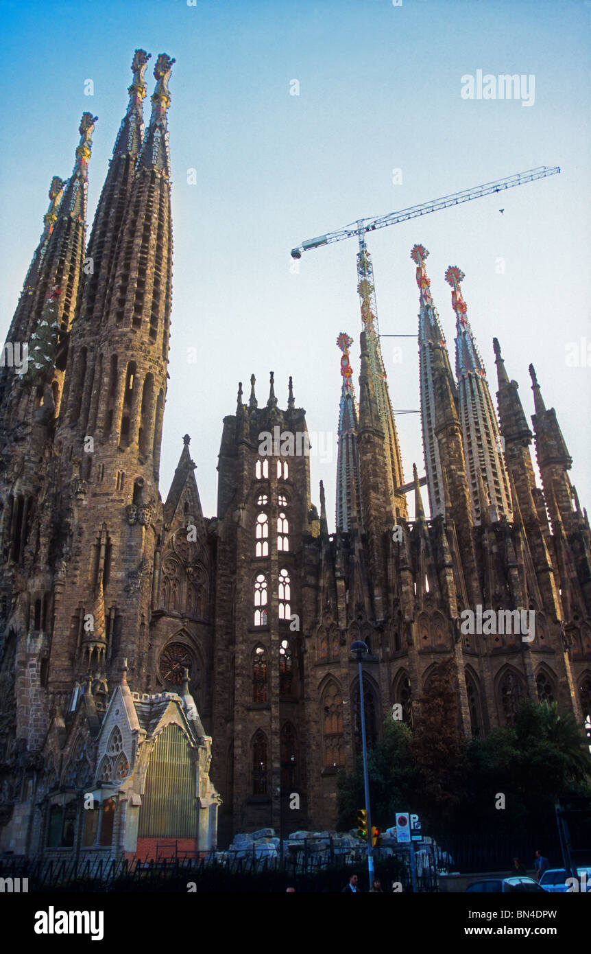 Bell towers at Sagrada Familia in Barcelona Spain Stock Photo - Alamy