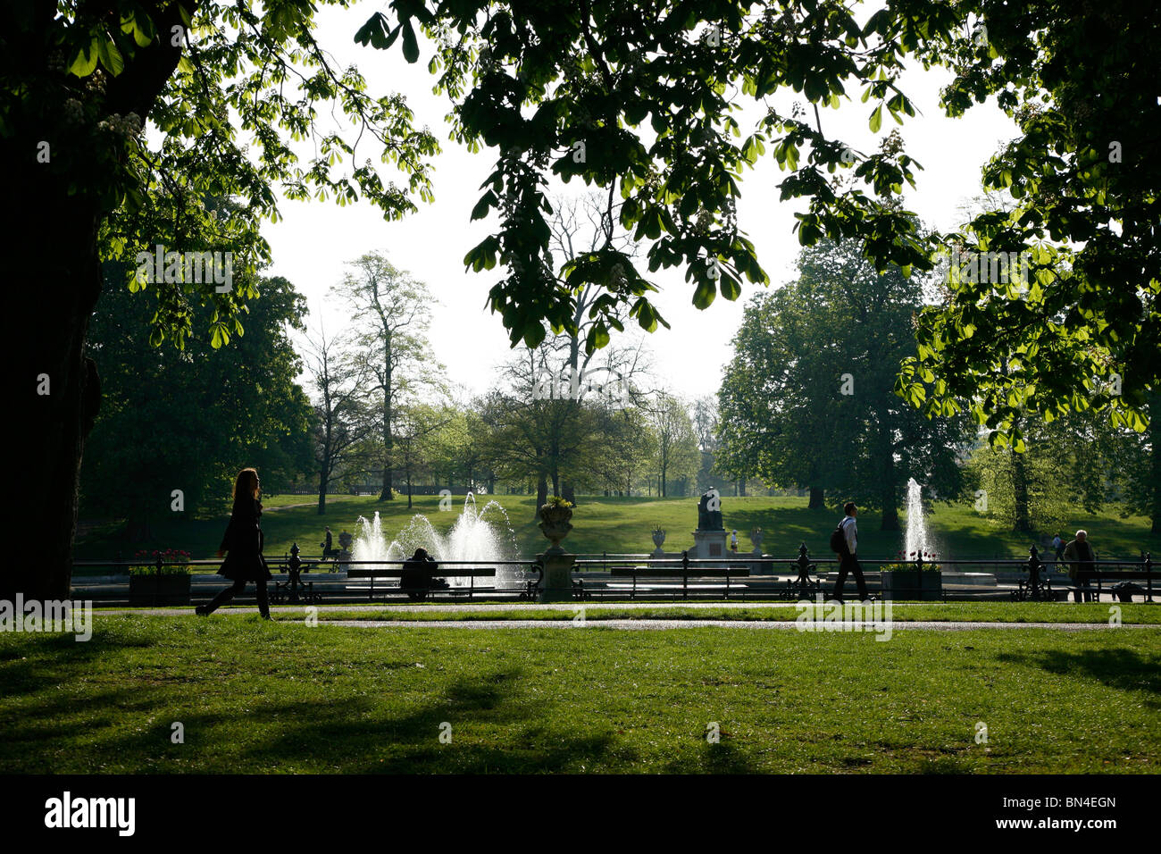 Fountains at the Italian Gardens in Kensington Gardens, Bayswater
