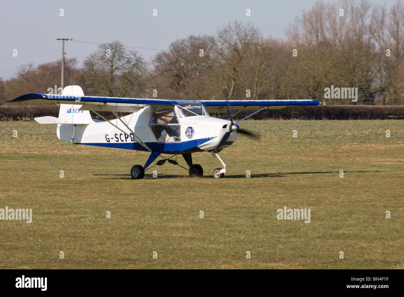 Escapade 912 (1) G-SCPD landing at Breighton Airfield Stock Photo