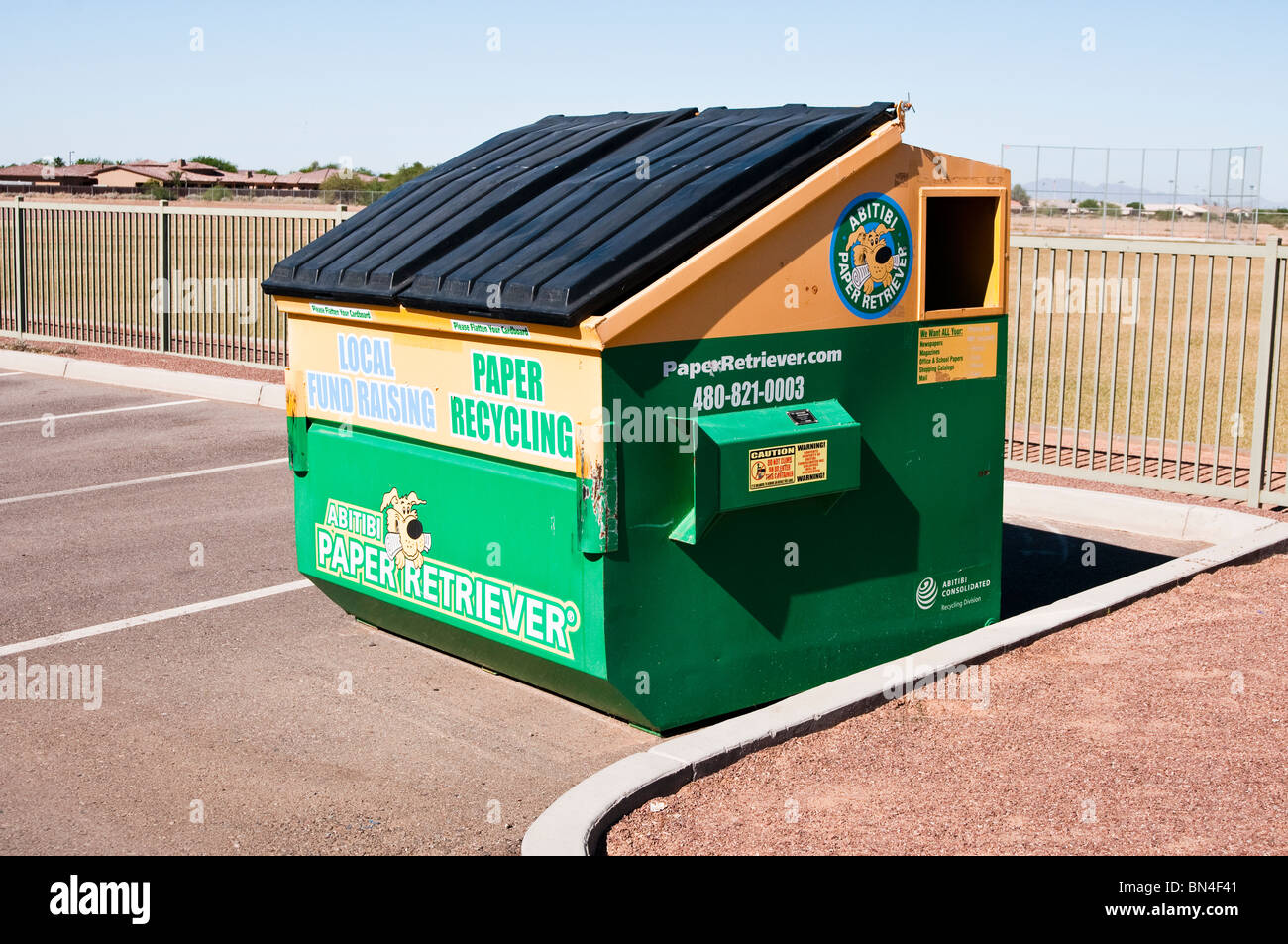 Donation box conveniently located in parking lots where the public can