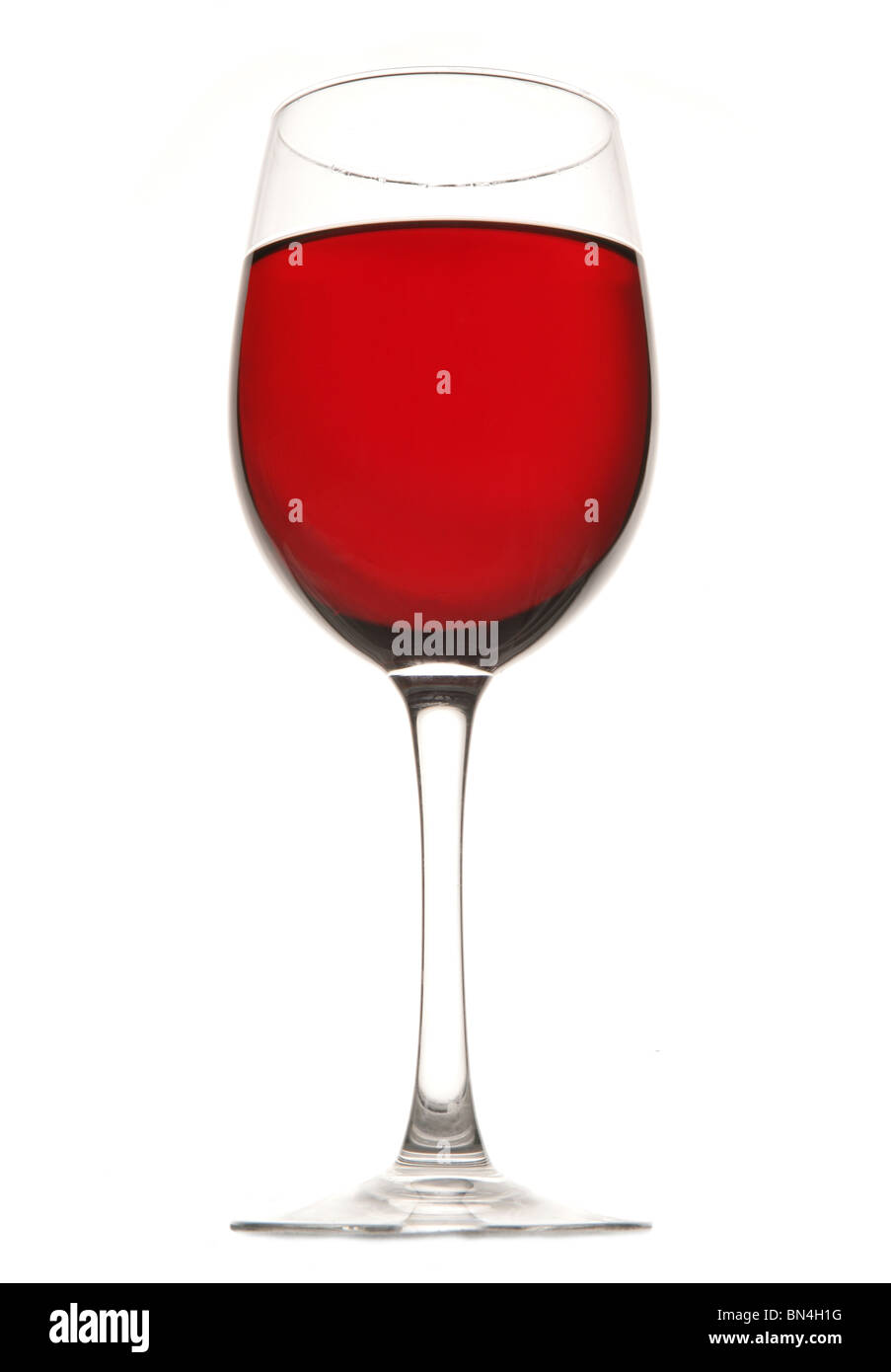 Red wine in glass in studio Stock Photo