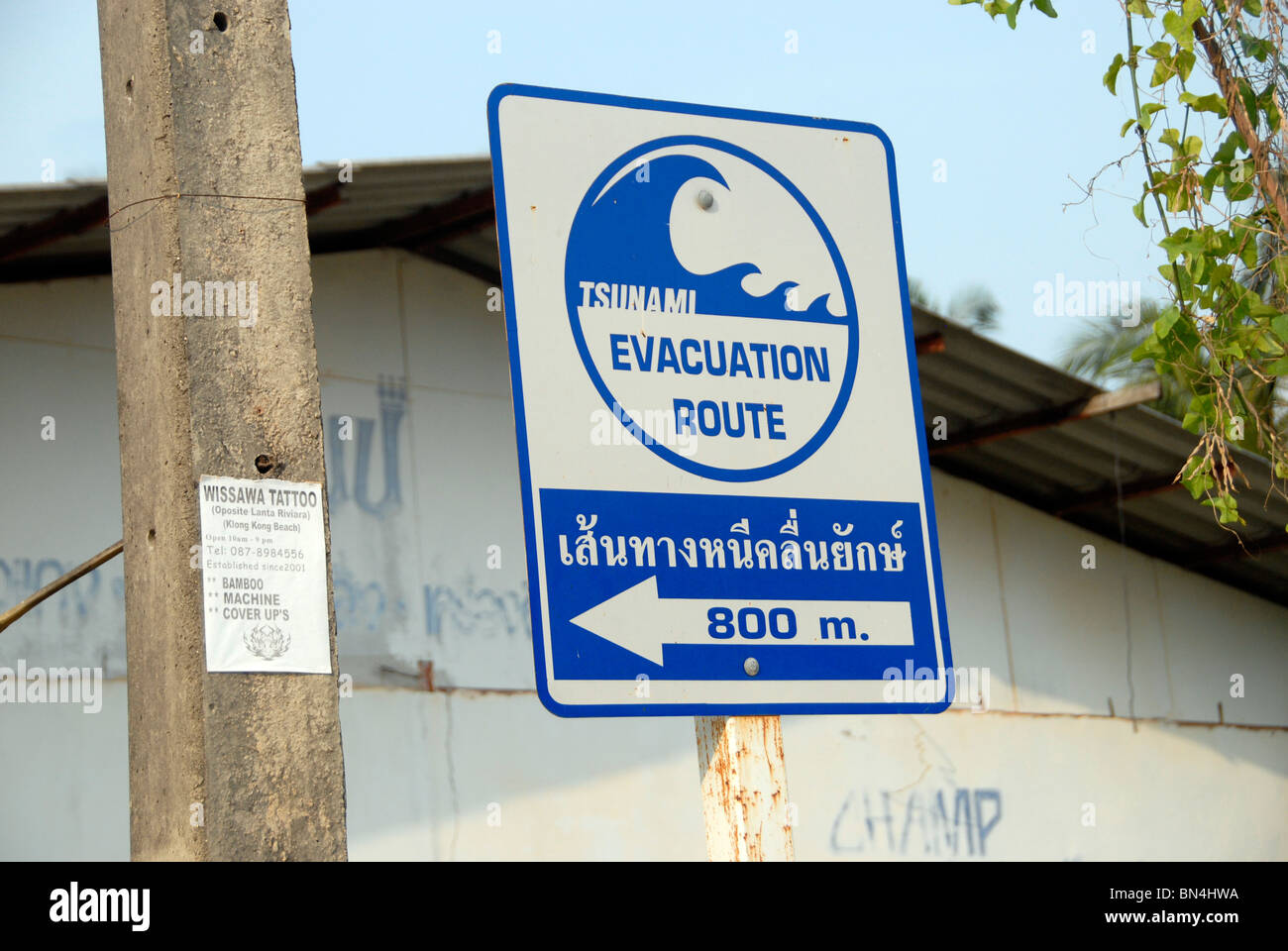 Koh lanta tsunami evacuation map