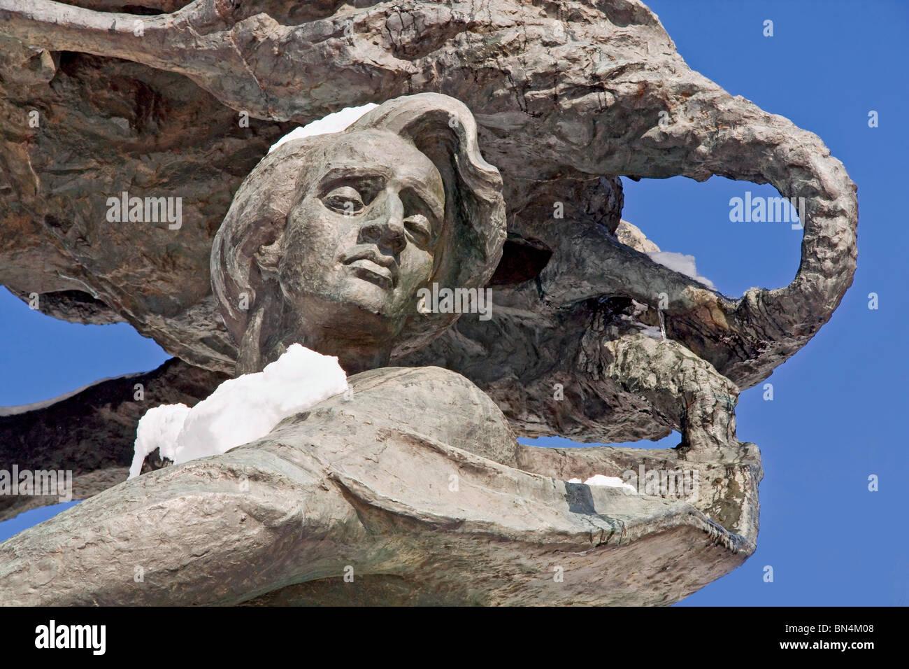 Detail of monument of Frederic Chopin. Stock Photo