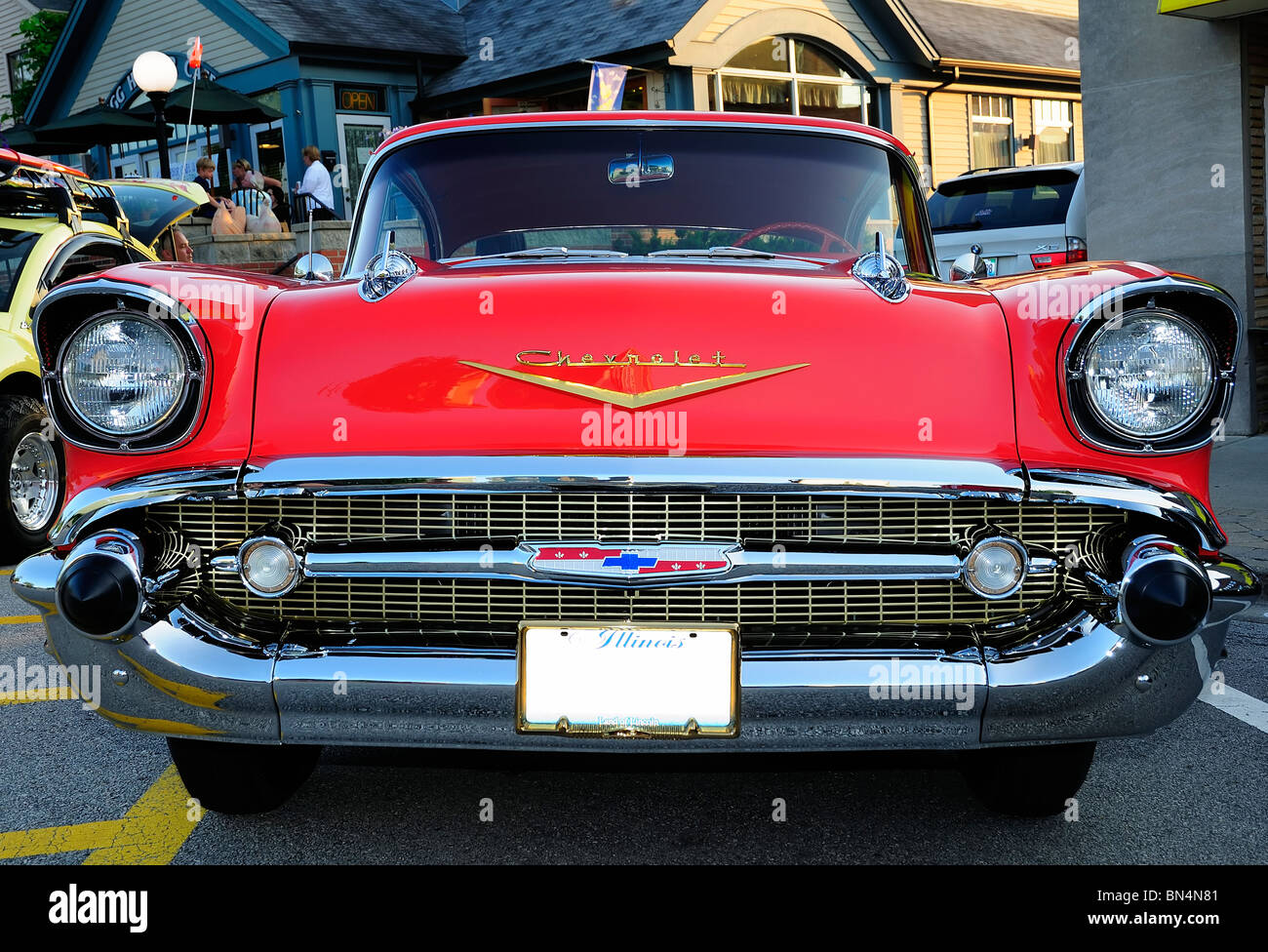 1957 Classic American Chevrolet BelAir. Stock Photo