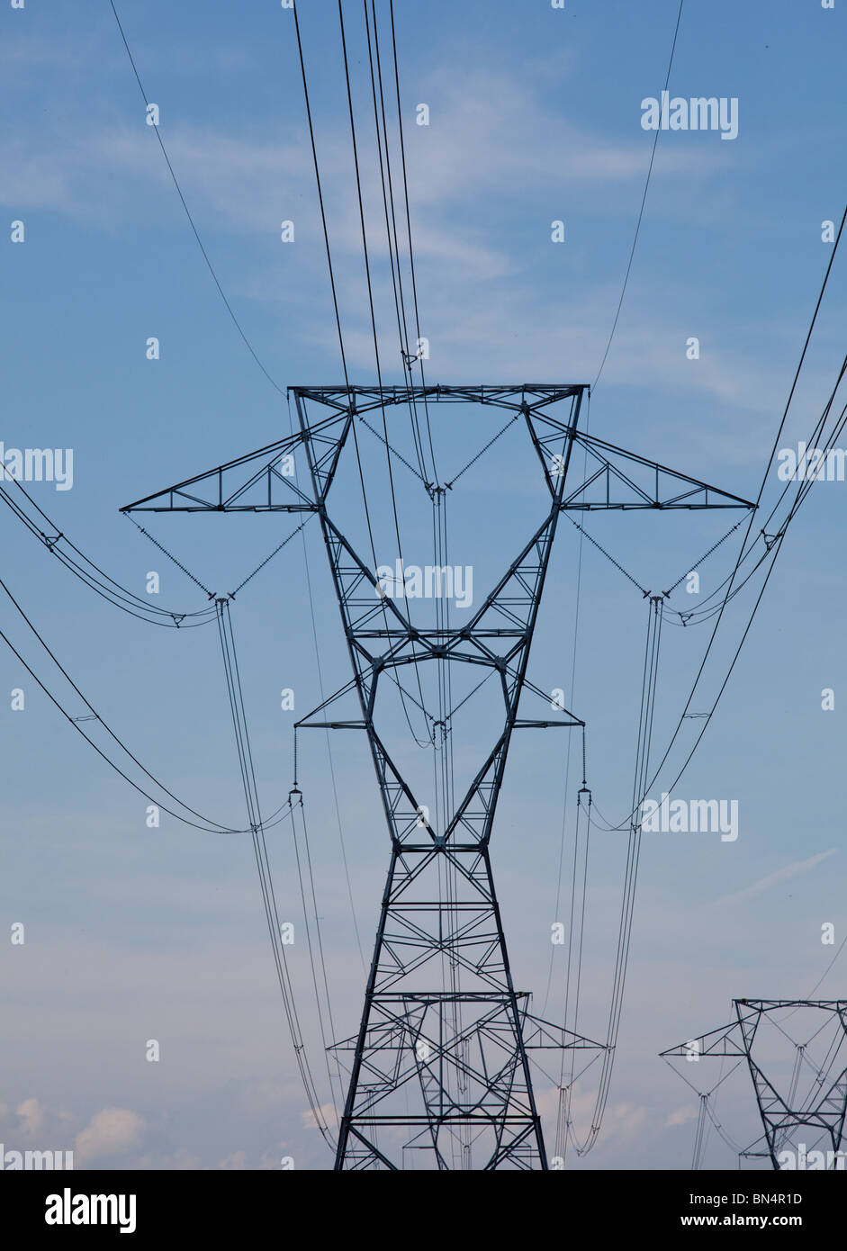 Electricity pylon, France Stock Photo