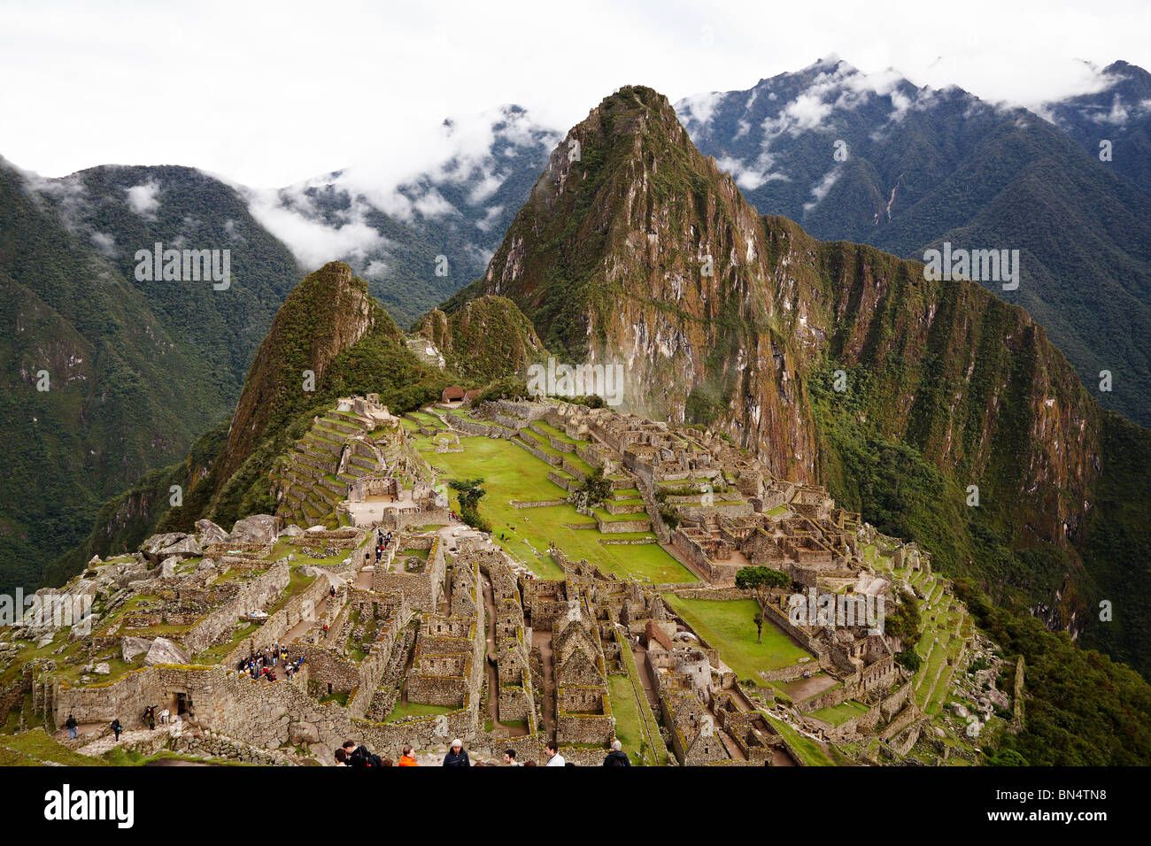 The Inca settlement of Machu Picchu, Peru. Stock Photo