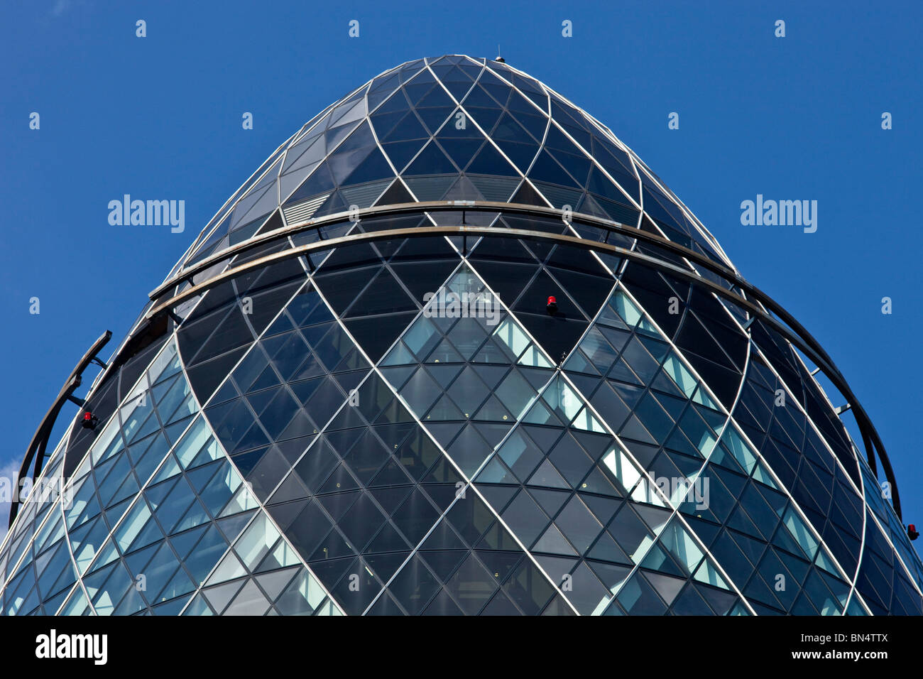 The Swiss RE Building, (The Gherkin) 30 St Mary Axe, London, England Stock Photo