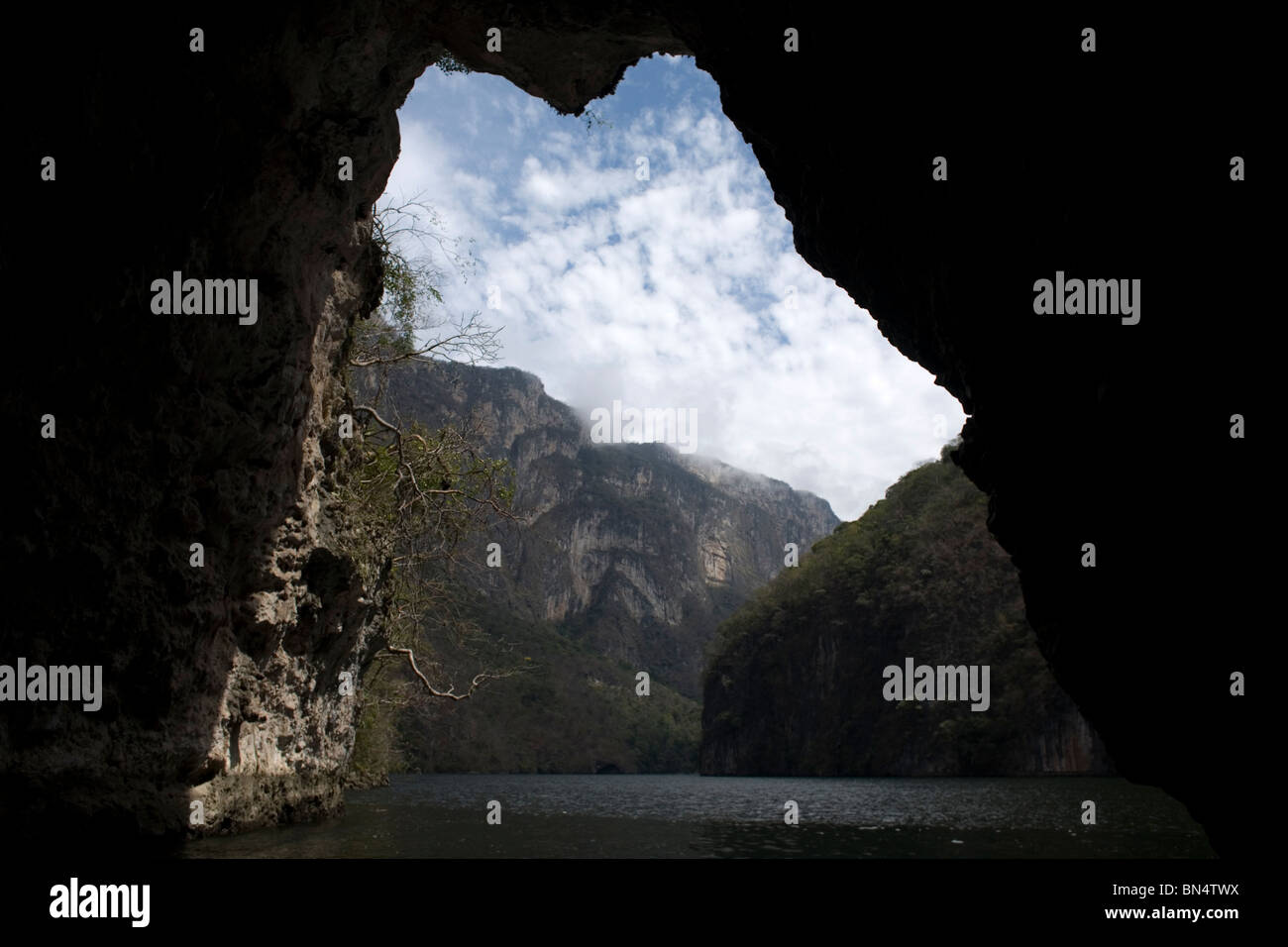 The Sumidero Canyon in Tuxla Gutierrez, Chiapas, Mexico. Stock Photo