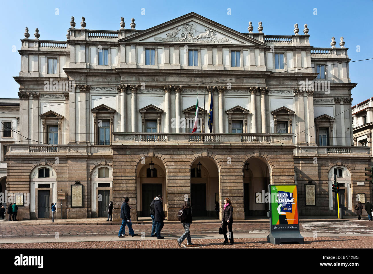 La scala theather, Giuseppe Piermarini architect, 1776, Milan, Italy Stock Photo