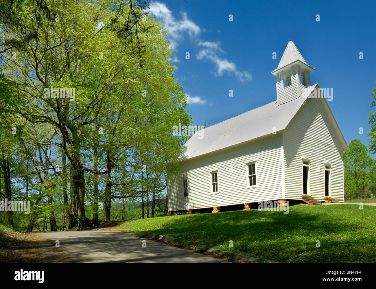 Old Methodist Church in Cades Cove of Great Smoky Mountains National Park. Photo by Darrell Young. Stock Photo