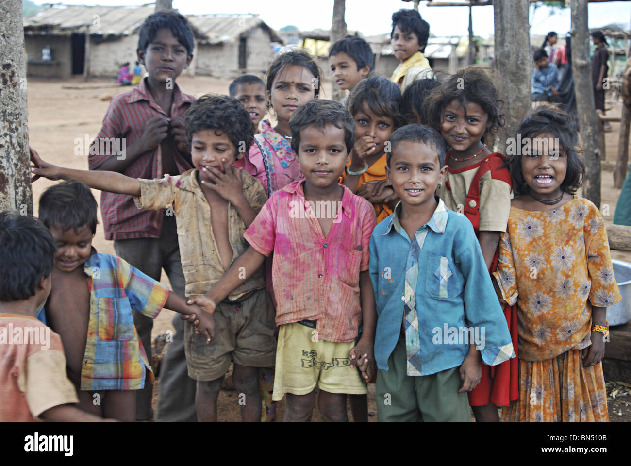 village children in Madhya Pradesh Stock Photo