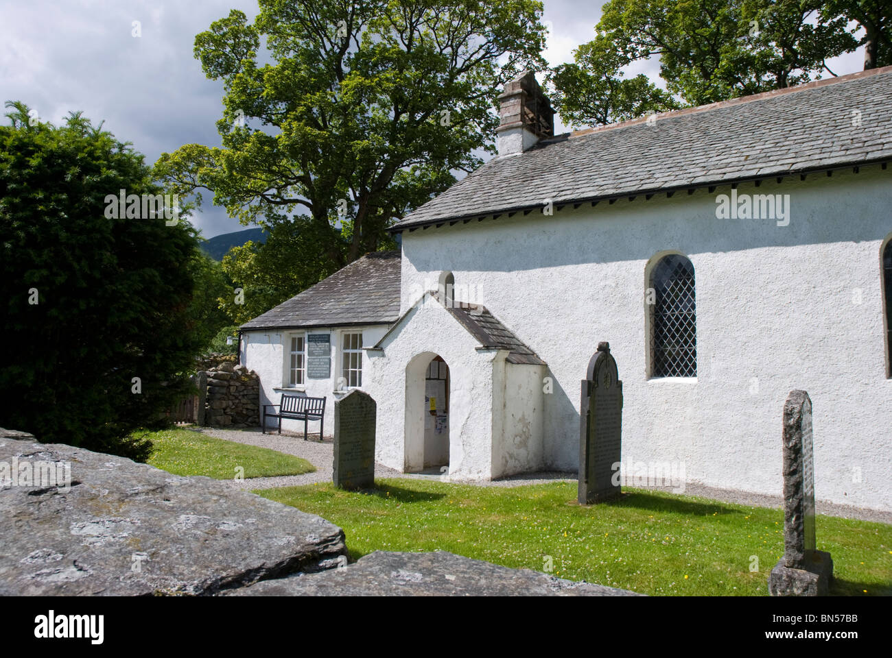 Newlands Church, Lake District, Cumbria Stock Photo
