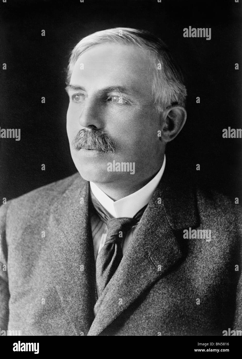 Photo of scientist Ernest Rutherford (1871 - 1937) - winner of the 1908 Nobel Prize in Chemistry + 'father' of nuclear physics. Stock Photo
