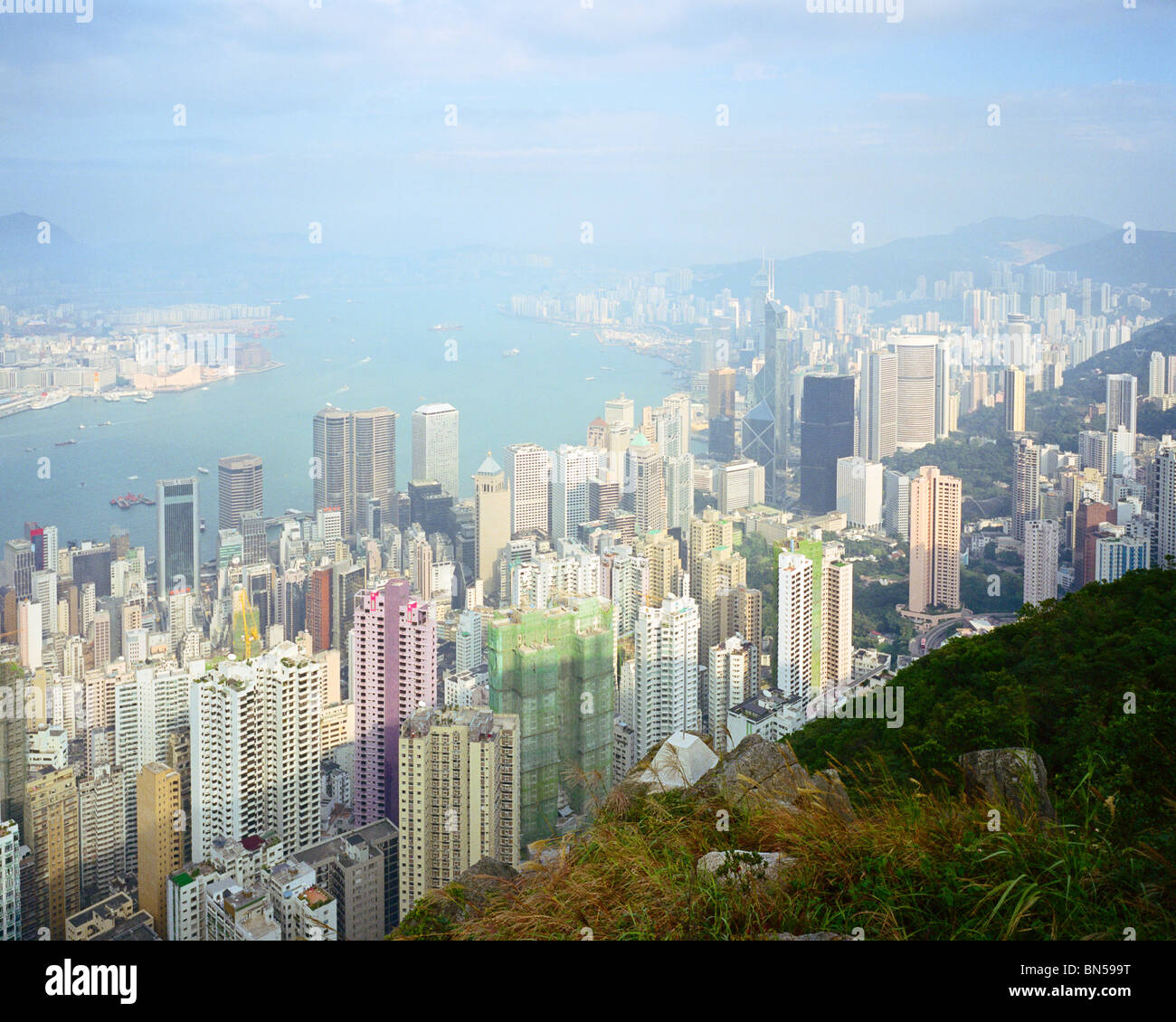 Hong Kong Harbour from Victoria Peak Stock Photo - Alamy