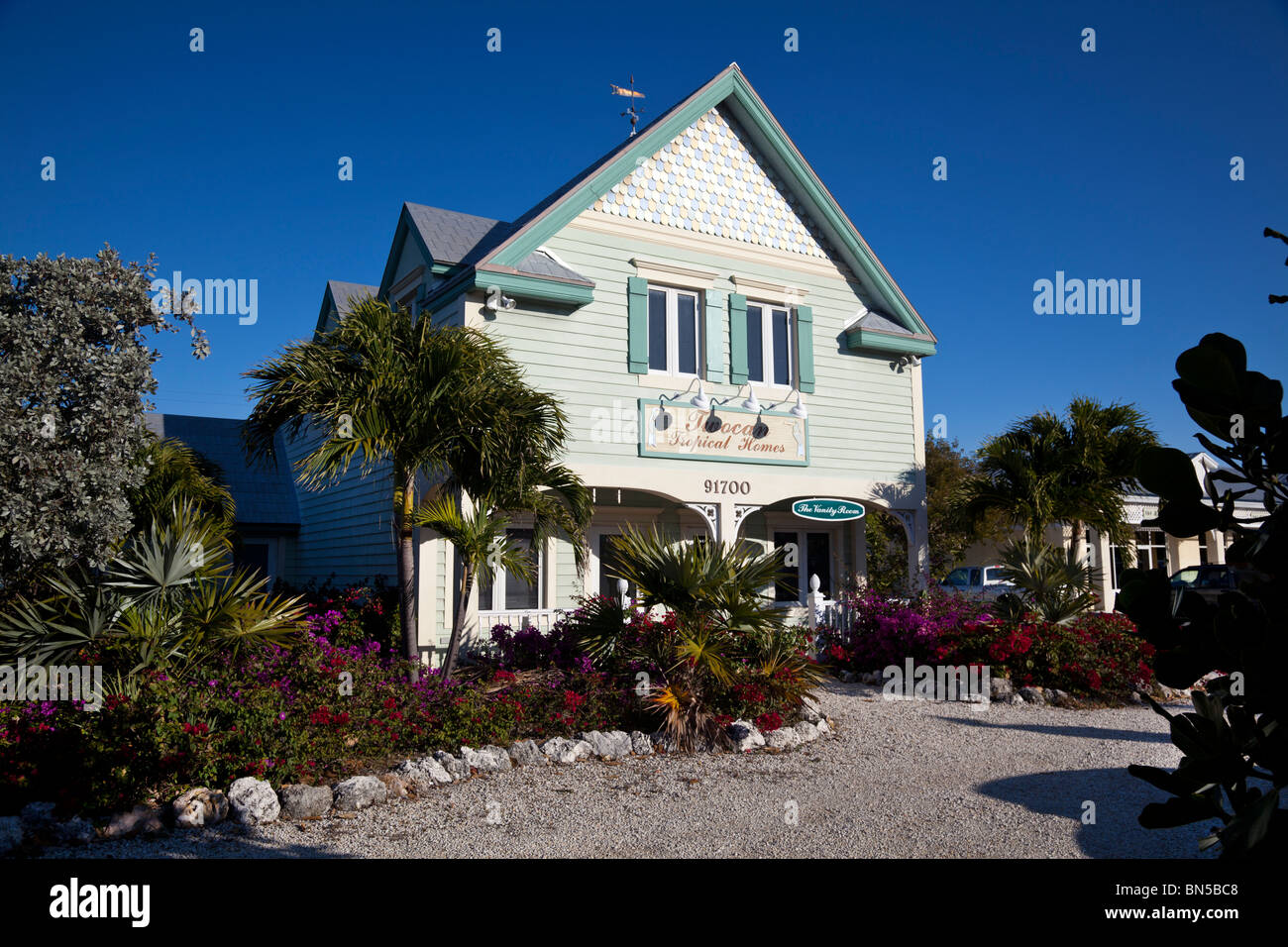 Twocan Tropical Homes Tavernier, Florida Keys, USA Stock Photo