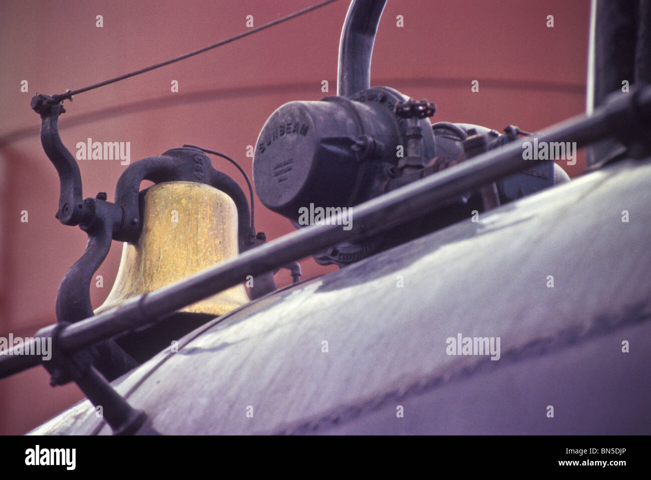 Steam bell and whistle steam engine Stock Photo Alamy
