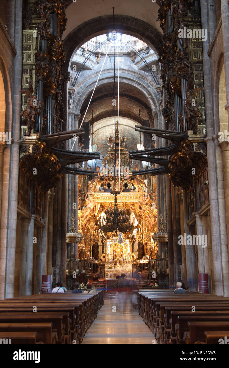 Interior Of Catedral De La Apostle Santiago De Compostella Galicia Spain Stock Photo Alamy
