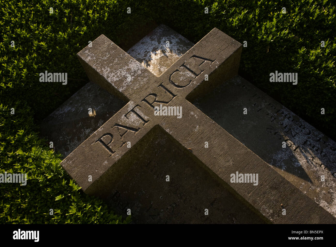 Cemetery cross christian buried family rothermere patricia inscription ...