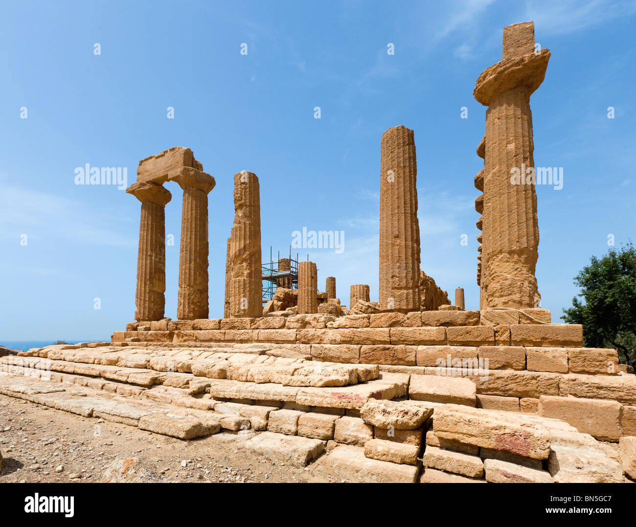 The Temple of Juno, Valley of the Temples, Agrigento, Sicily, Italy Stock Photo