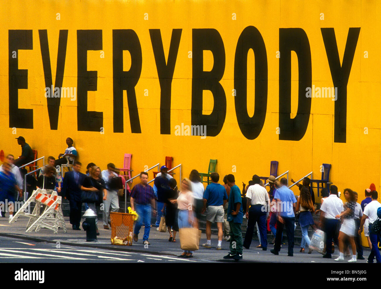 Everybody billboard Times Square Stock Photo