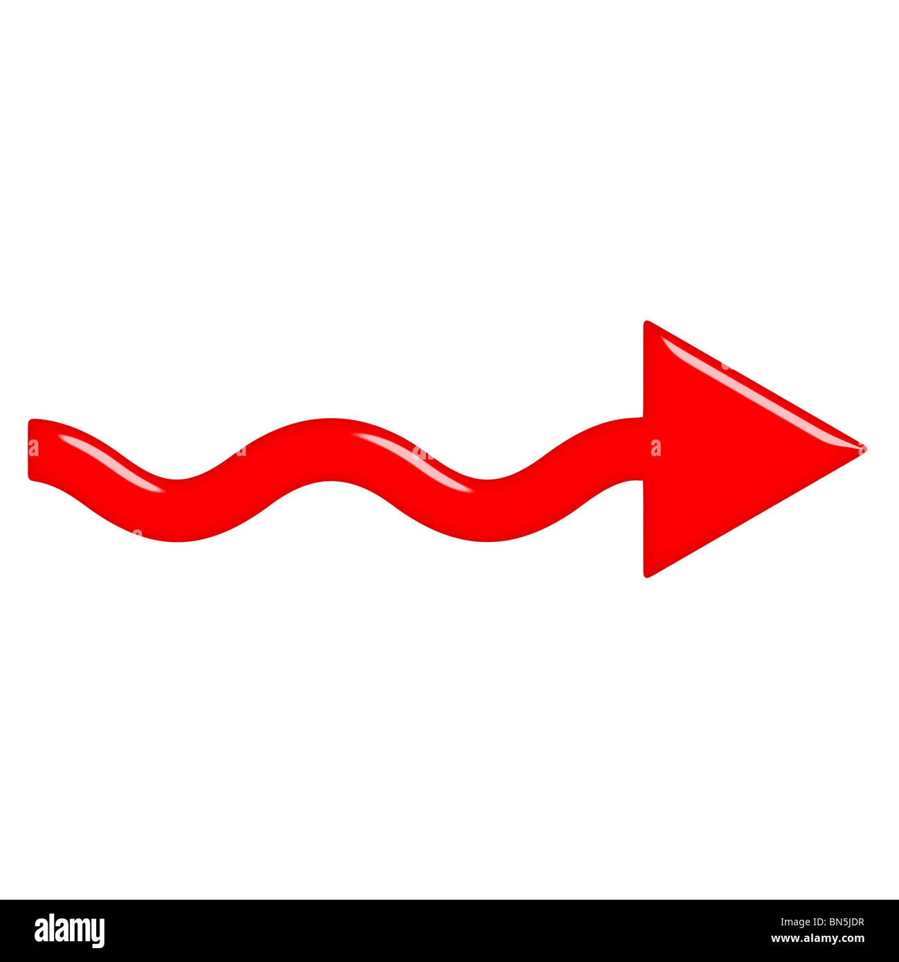 3d glossy red arrow stock photo alamy