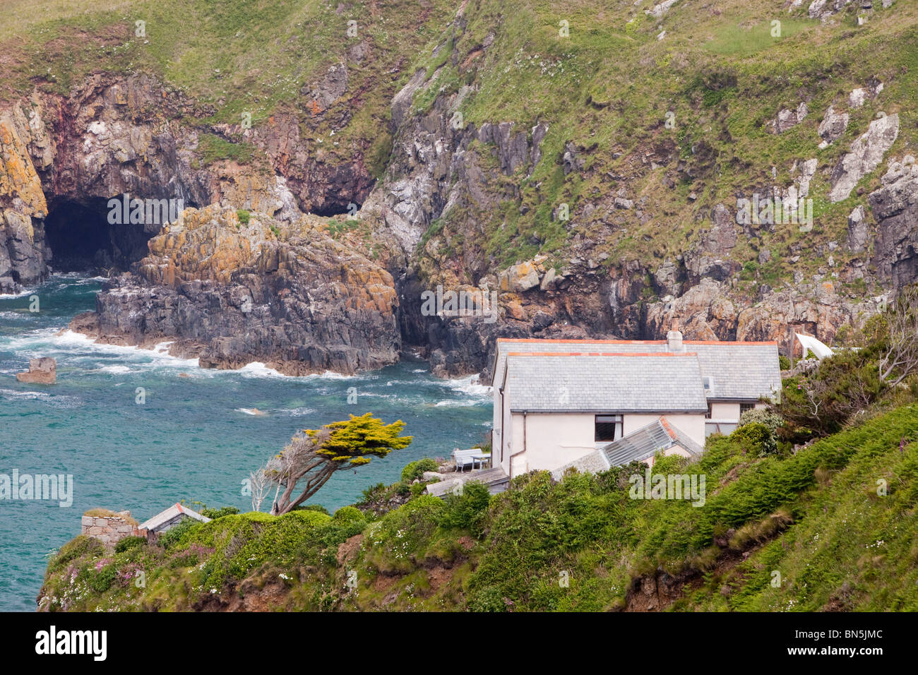 A house on the Cornish coast near Zennor, Cornwall, UK Stock Photo Alamy