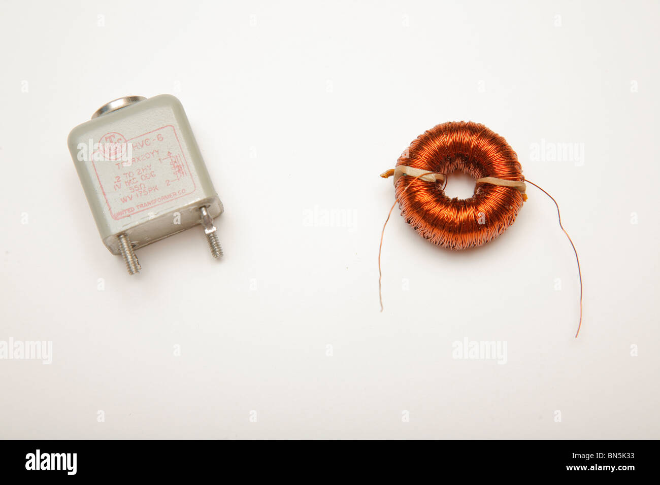 Electronic Inductors Stock Photo