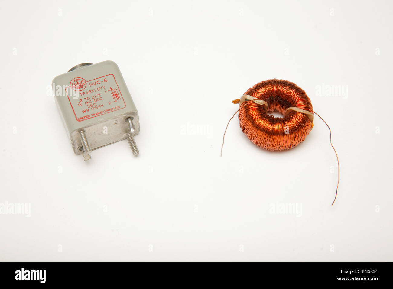 Electronic Inductors Stock Photo