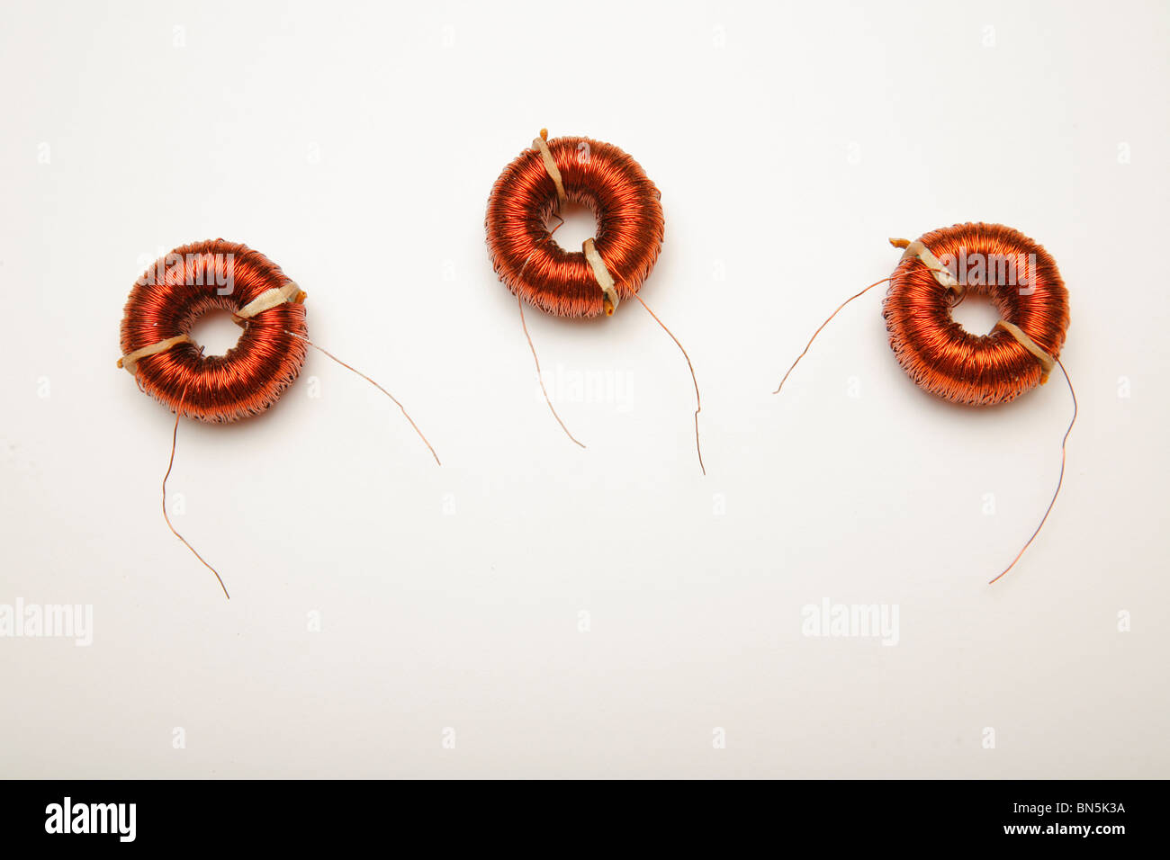 Electronic Inductors Stock Photo