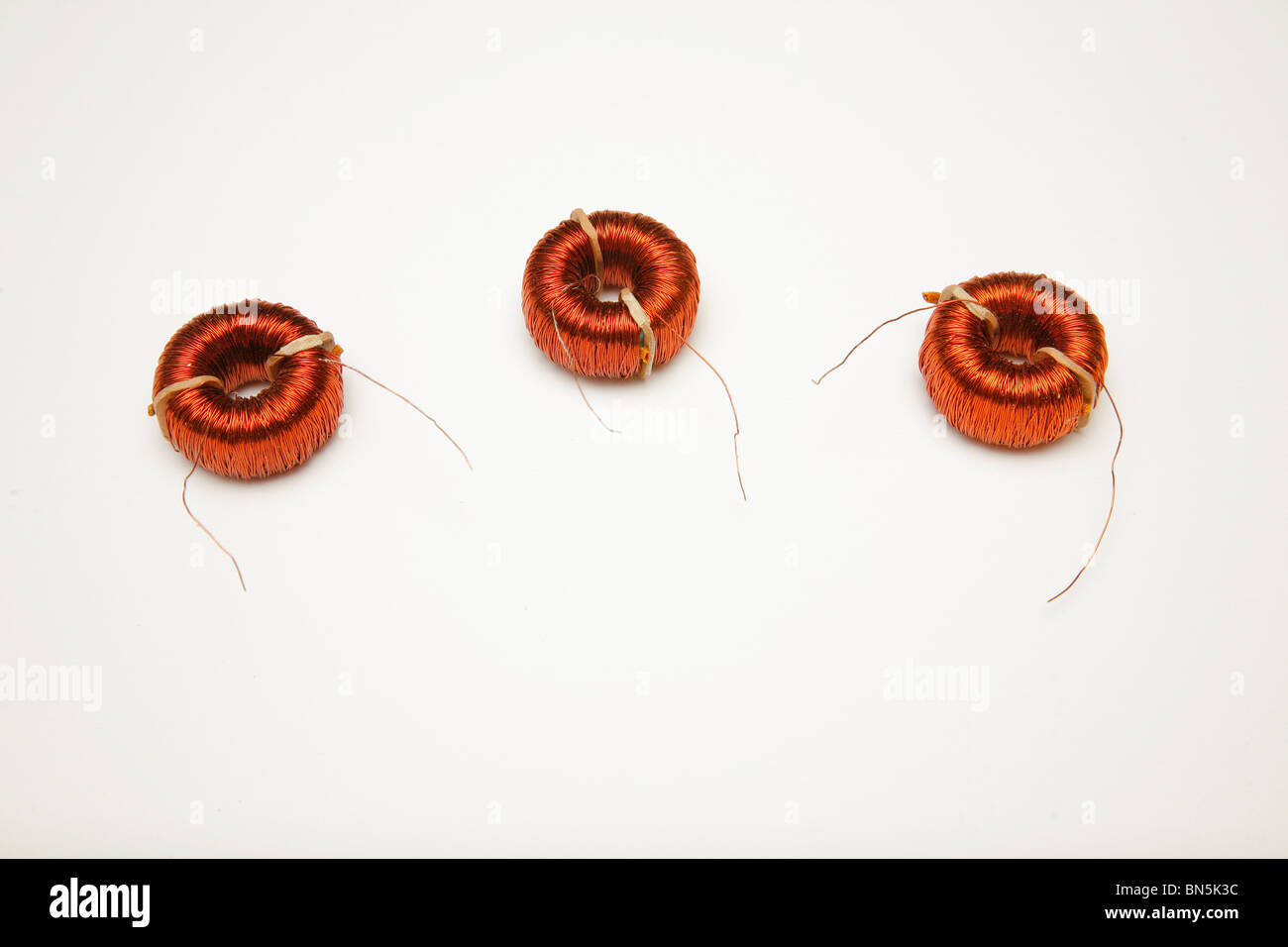 Electronic Inductors Stock Photo