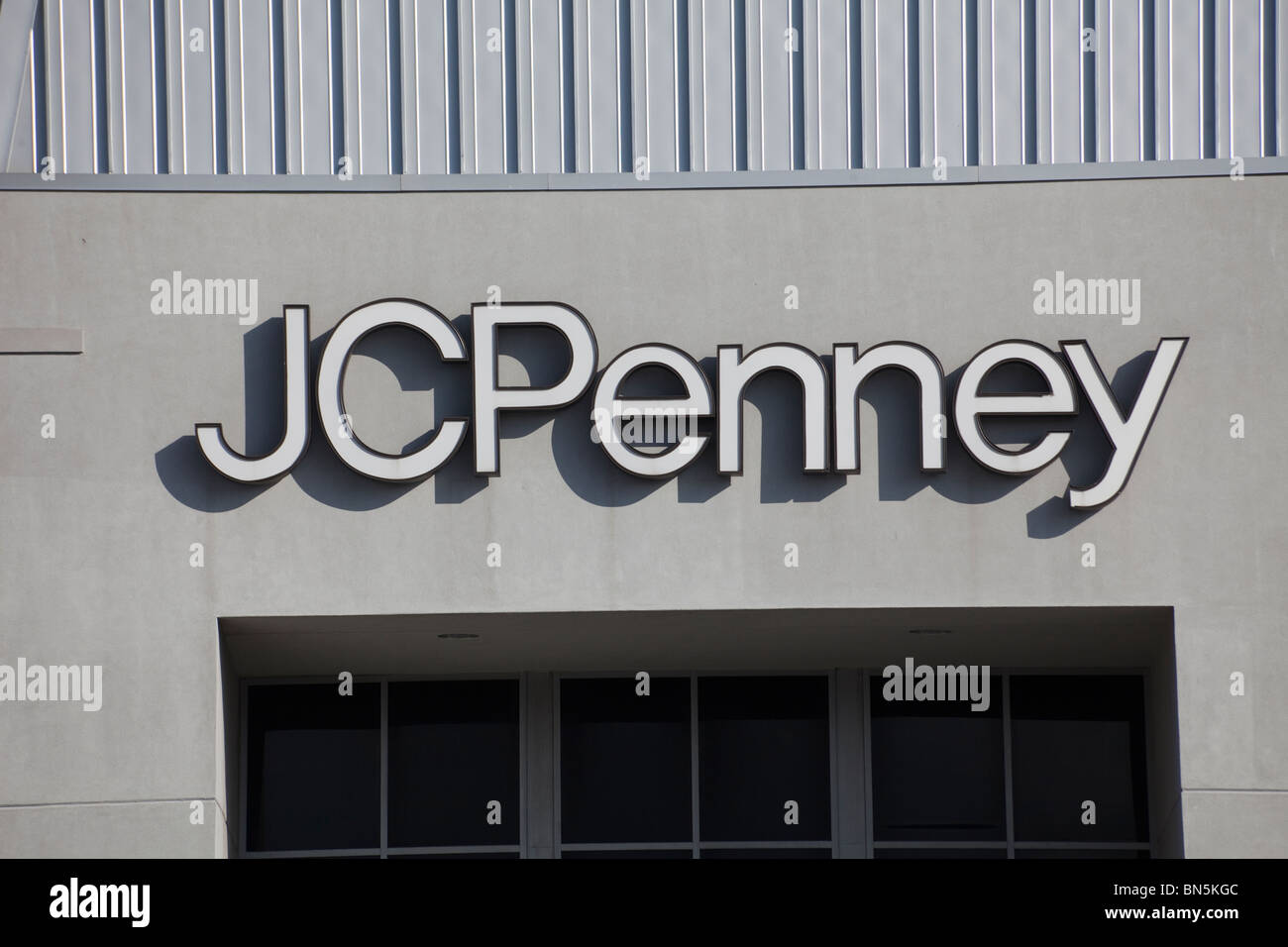JC Penney sign, King of Prussia Mall, near Philadelphia, PA, USA Stock Photo