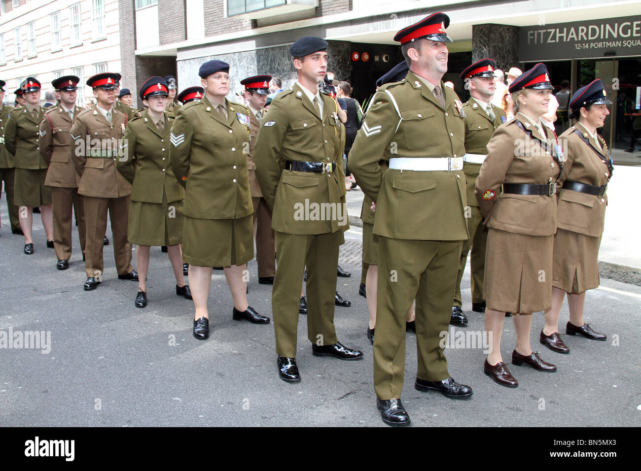 Gay members of the Army marching at the 40th Anniversary of Pride - Gay Pride Parade in London, 3rd July 2010 Stock Photo